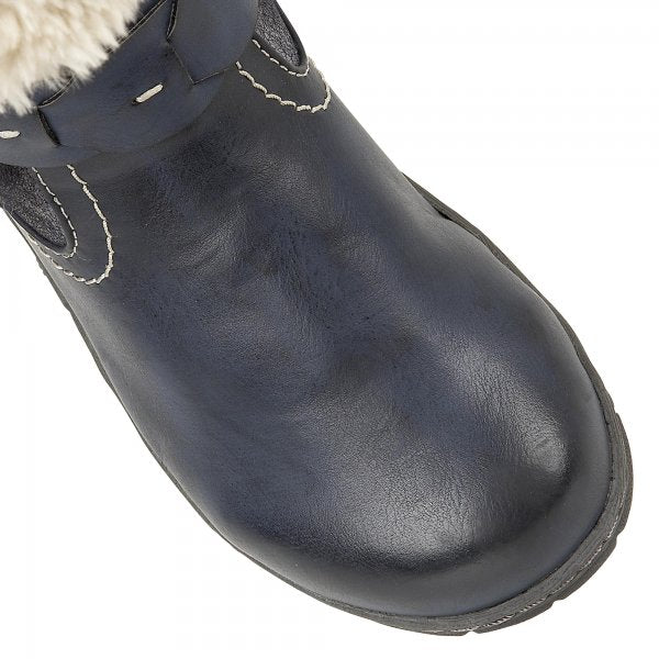 Lotus Relife Roxana Navy Ladies Mid Calf Boots - elevate your sole