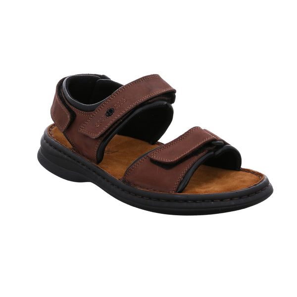 Josef Seibel Rafe 11 Brown Leather Mens Open-toe Walking Sandals - elevate your sole