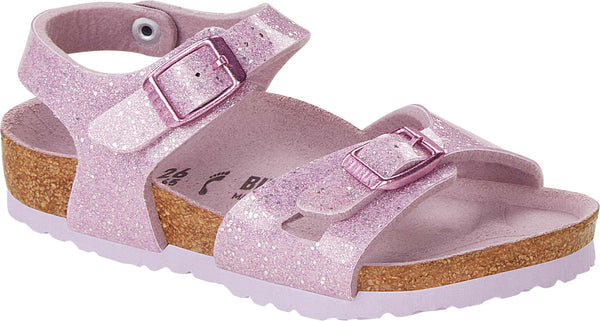 Birkenstock Rio 1022169 Girls Narrow Cosmic Sparkle Lavender Buckle Fastening Sandals