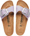 Birkenstock Madrid Big Buckle 1023965 Ladies Purple Fog Nubuck Arch Support Slip On Sandals