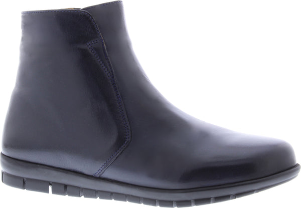 Adesso A5550 Fran Ladies Navy Leather Ankle Boots