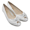 Van Dal Florida II 1076 Ladies 0001 White Leather Peep Toe Wedges