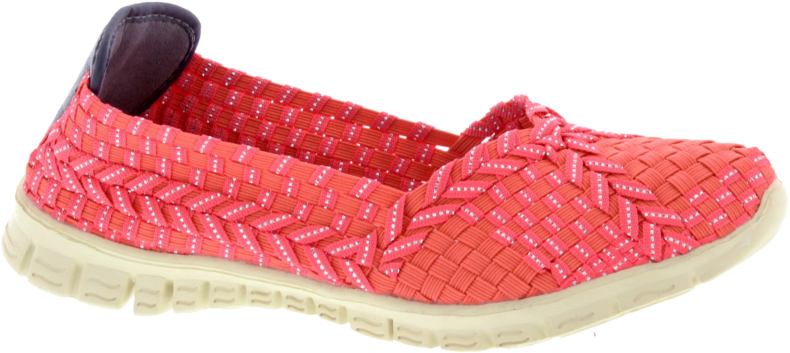 Adesso A5326 Lolly Coral Pink Elasticated Full Shoes
