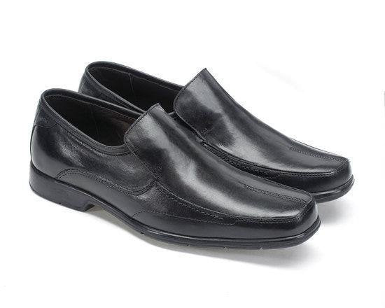 Anatomic Petropolis Black Leather Slip on Shoes - elevate your sole