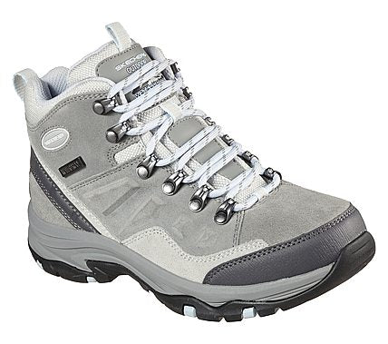 Skechers 158258 Trego Rocky Mountain Ladies Grey Leather Waterproof Lace Up Ankle Boots