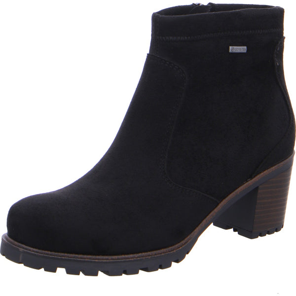 Ara 12-47302-01 Ladies Black Heeled Warm Lined Ankle Boots