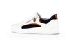 Gabor 23.330.20 Wemo Ladies White, Navy Blue And Tan Leather & Suede Zip & Lace Trainers