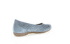 Gabor 24.169.10 Ruffle Ladies Jeans Blue Nubuck Slip On Shoes
