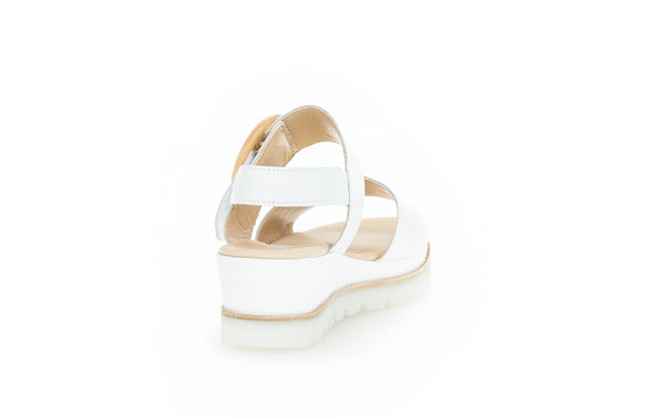 Gabor 44.645.21 Yeo Ladies White Leather Touch Fastening Sandals