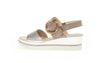 Gabor 24.645.62 Yeo Ladies Beige And Metallic Leather & Suede Touch Fastening Sandals