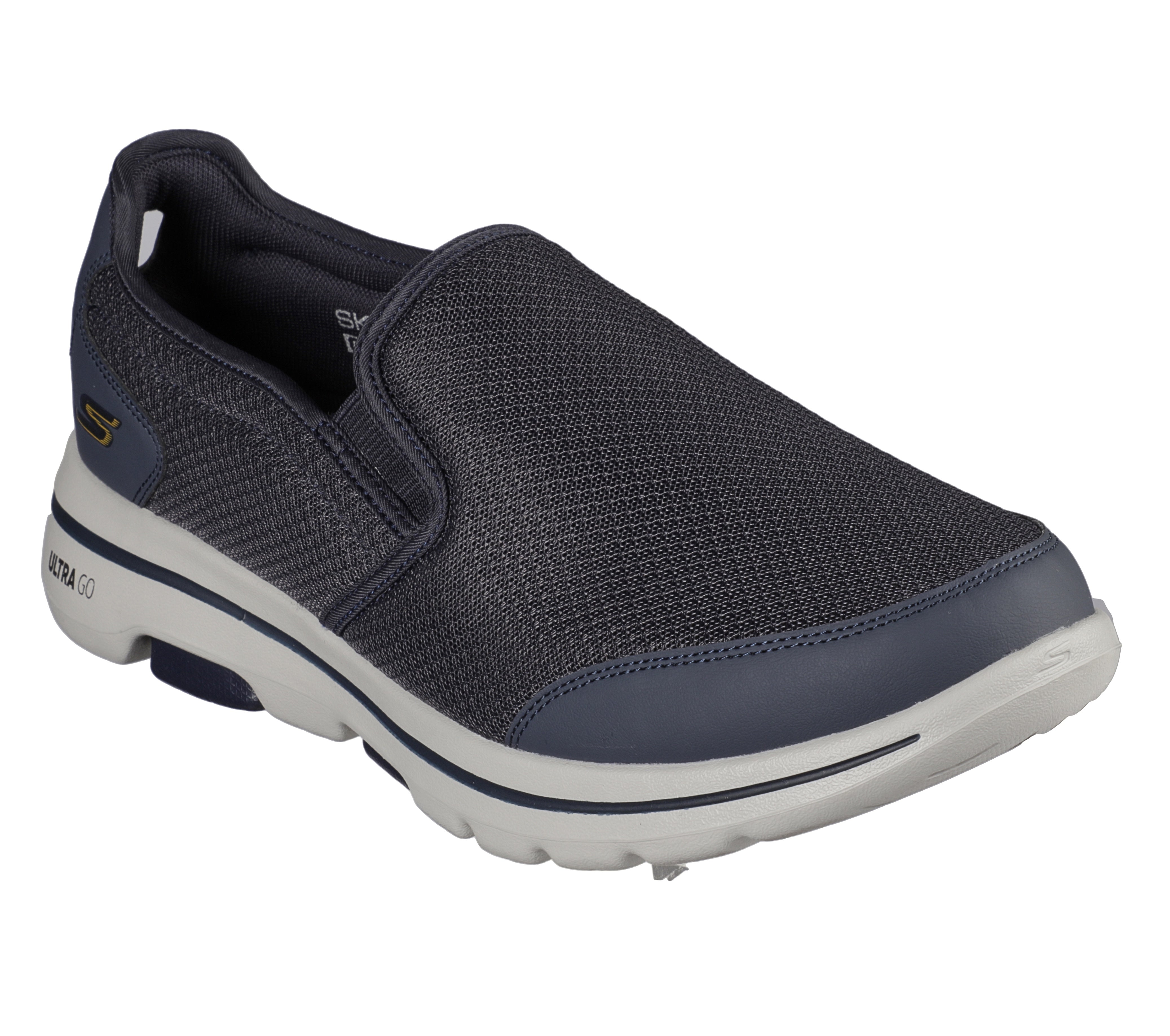 Skechers 216013 Go Walk 5 Delco Mens Navy Grey Slip Ons