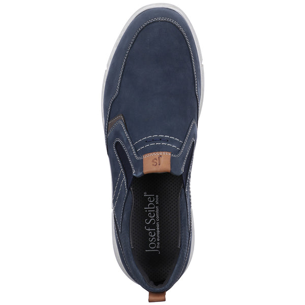 Josef Seibel Enrico 04 Mens Blue Leather Slip On Shoes