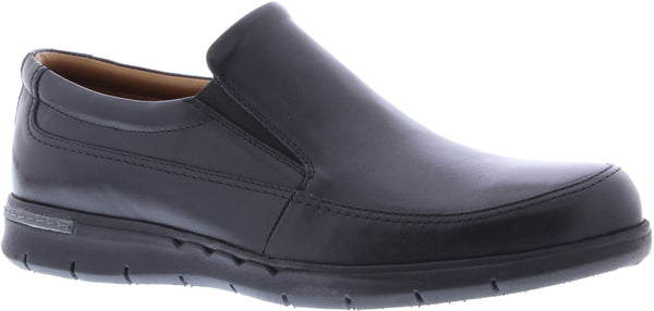 Country Jack 9676 Roman Mens Black Leather Slip On Shoes