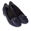 Van Dal Thurlo 3083 4105 Ladies Midnight Leather Linen Print Loafers