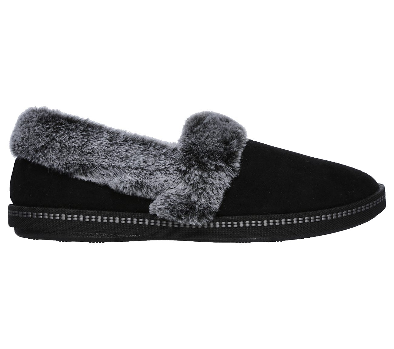 Skechers 32777 Team Toasty Black Ladies Black Slippers - elevate your sole