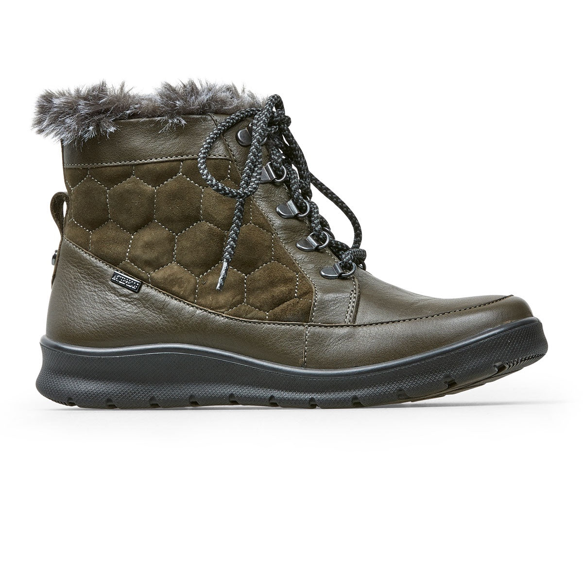 Van Dal Kinder 3194 Ladies 6501 Olive Leather Wider Dual Fit Lace Up Ankle Walking Boots E Fit