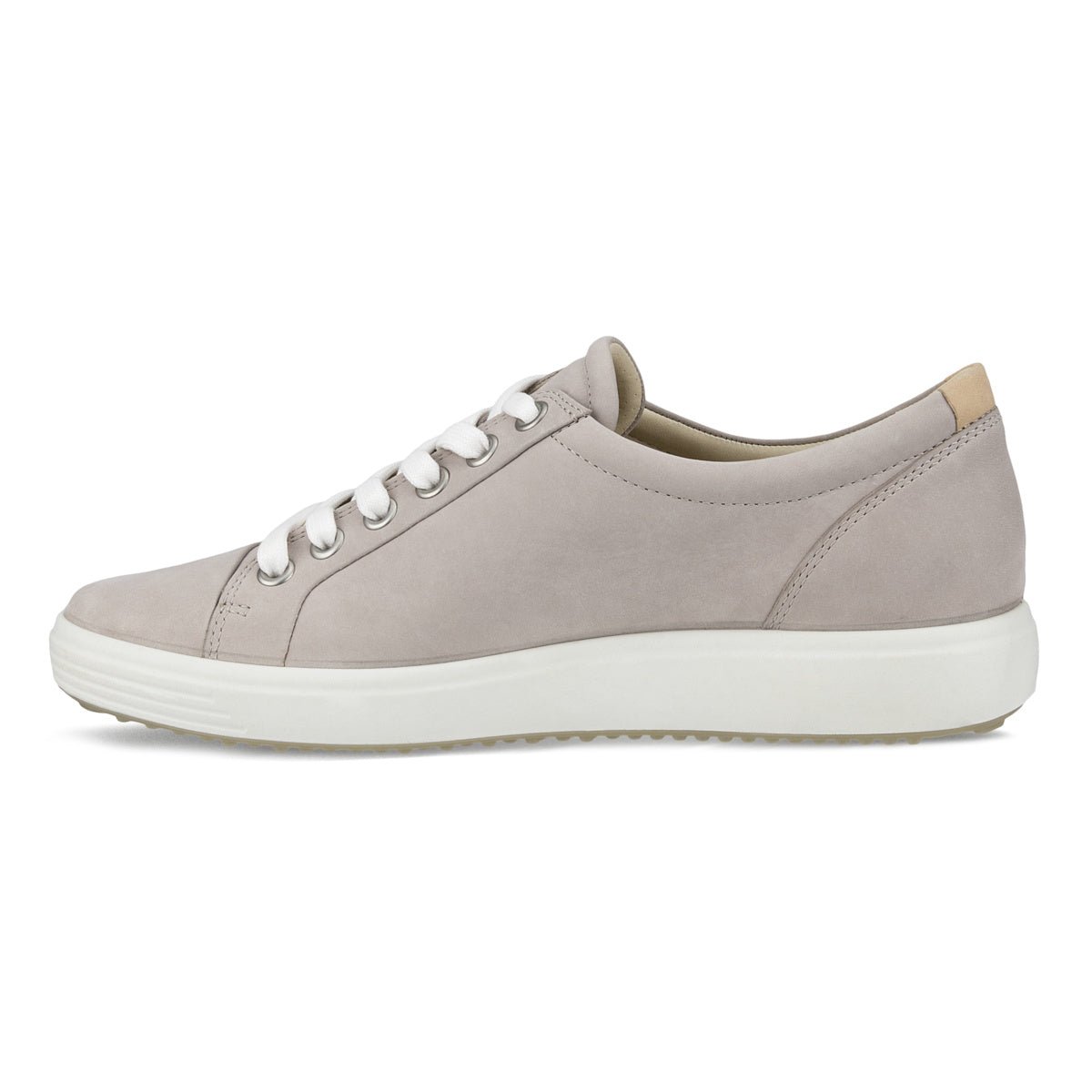 Ecco Soft 7 430003 02386 Ladies Grey Rose Nubuck Arch Support Lace Up Shoes