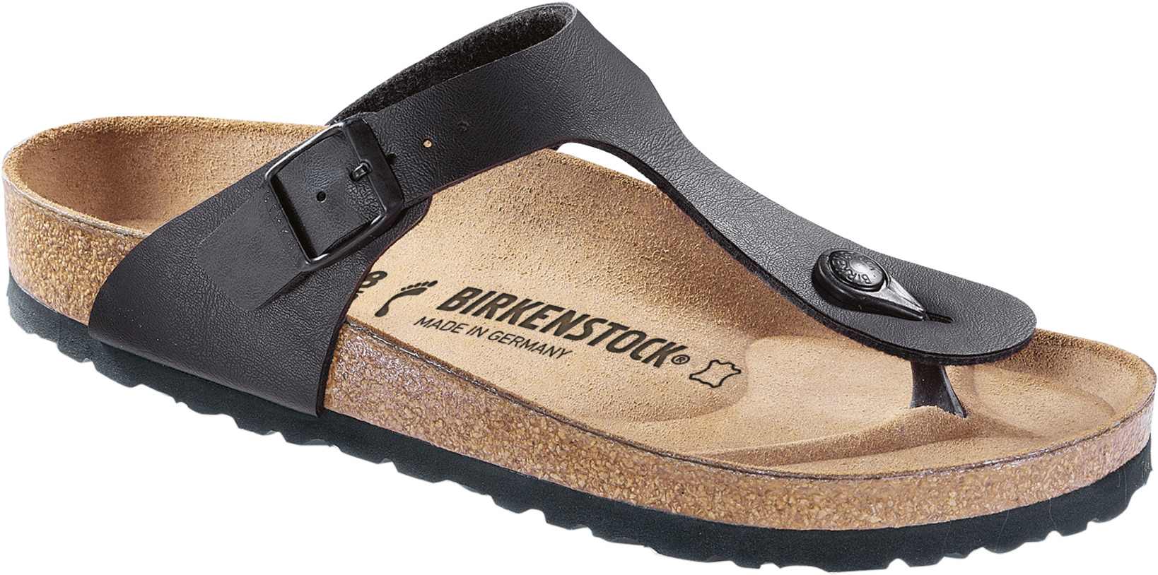Birkenstock Gizeh BF 43691 Ladies Black Textile Arch Support Slip On Sandals