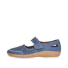 Rieker 44896-15 Ladies Jeans Blue Leather Mary Jane Shoes