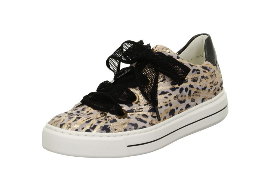Ara 12 37409-08 Ladies Leopard Print Suede Lace Up Casual Shoe
