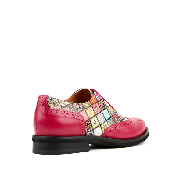 Embassy London Vivienne Ladies High Summer Pink Leather Lace Up Brogues