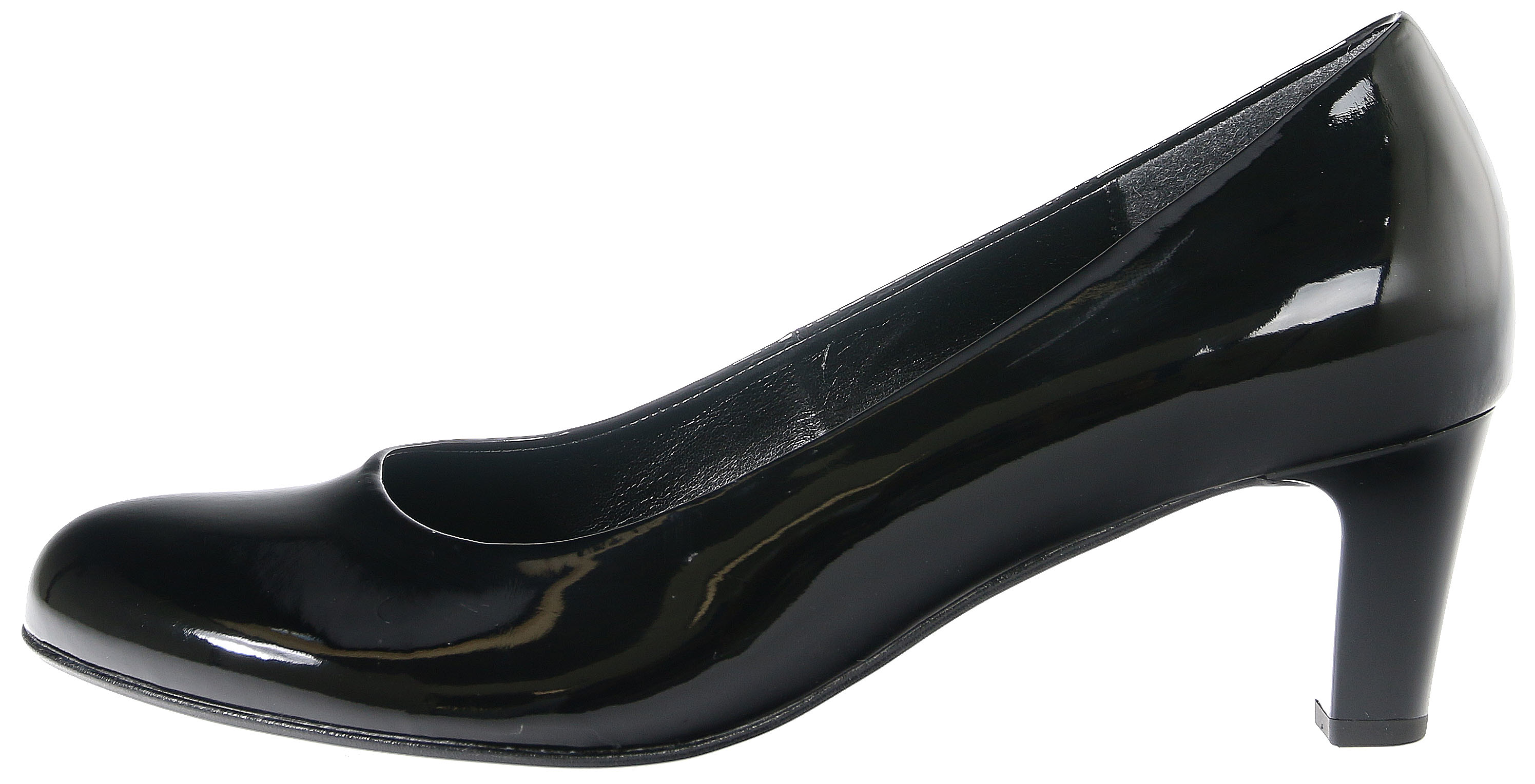 Gabor 75.200.77 Ladies Black Patent Leather Court Shoe