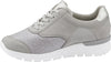 Waldlaufer 626K02 309 070 K-Ramona Ladies Stone And Silver Leather & Textile Zip & Lace Trainers
