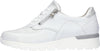 Waldlaufer 626K02 315 150 K-Ramona Ladies White & Silver Leather & Textile Arch Support Zip & Lace Trainers