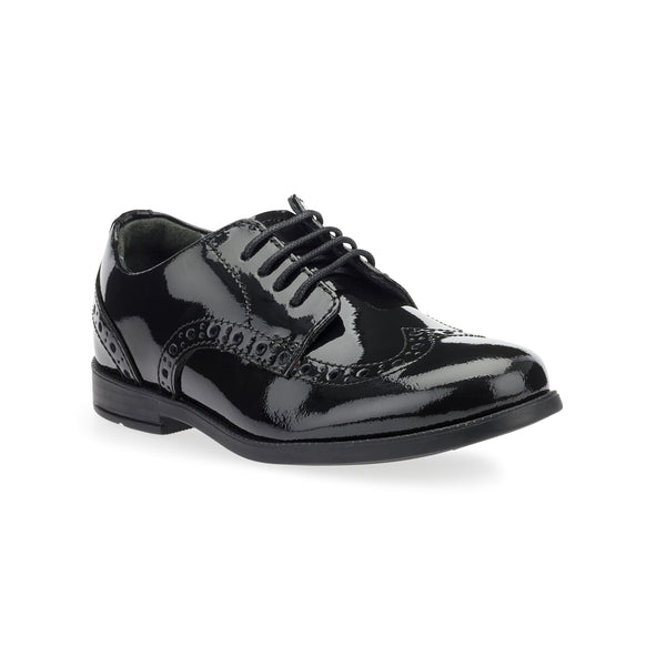 Start-Rite Brogue Pri 2745-3 Girls Black Patent Lace Up School Shoe - elevate your sole