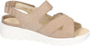 Waldlaufer 658001 191 094 K-Adea Ladies Beige Nubuck Arch Support Touch Fastening Sandals