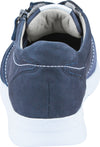 Waldlaufer 661K03 303 898 K-Jenny Ladies Marine Blue Leather Zip & Lace Shoes