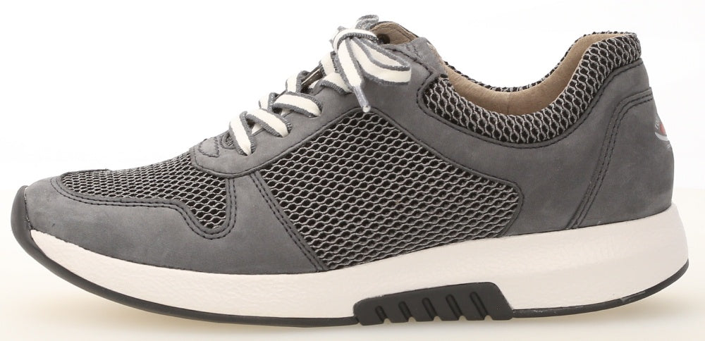 Gabor 46.946.49 Ladies Grey River Leather Lace Up Trainers