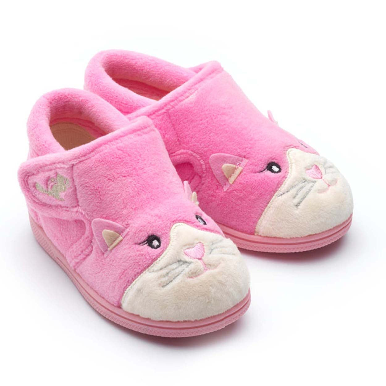Chipmunk Kiki Girls Rose Pink Cat Slippers
