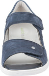 Waldlaufer 684021 191 218 Kara Ladies Navy Blue Nubuck Arch Support Touch Fastening Sandals