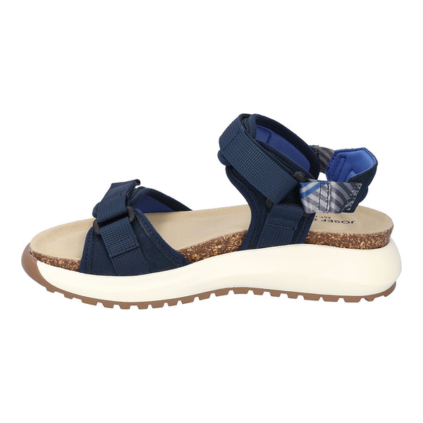 Josef Seibel Annie 04 Ladies Ocean Combi Textile Touch Fastening Sandals