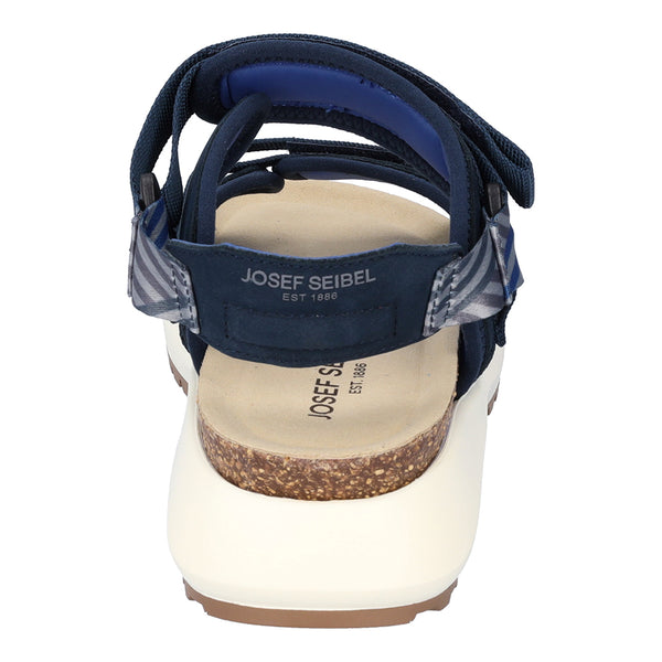 Josef Seibel Annie 04 Ladies Ocean Combi Textile Touch Fastening Sandals