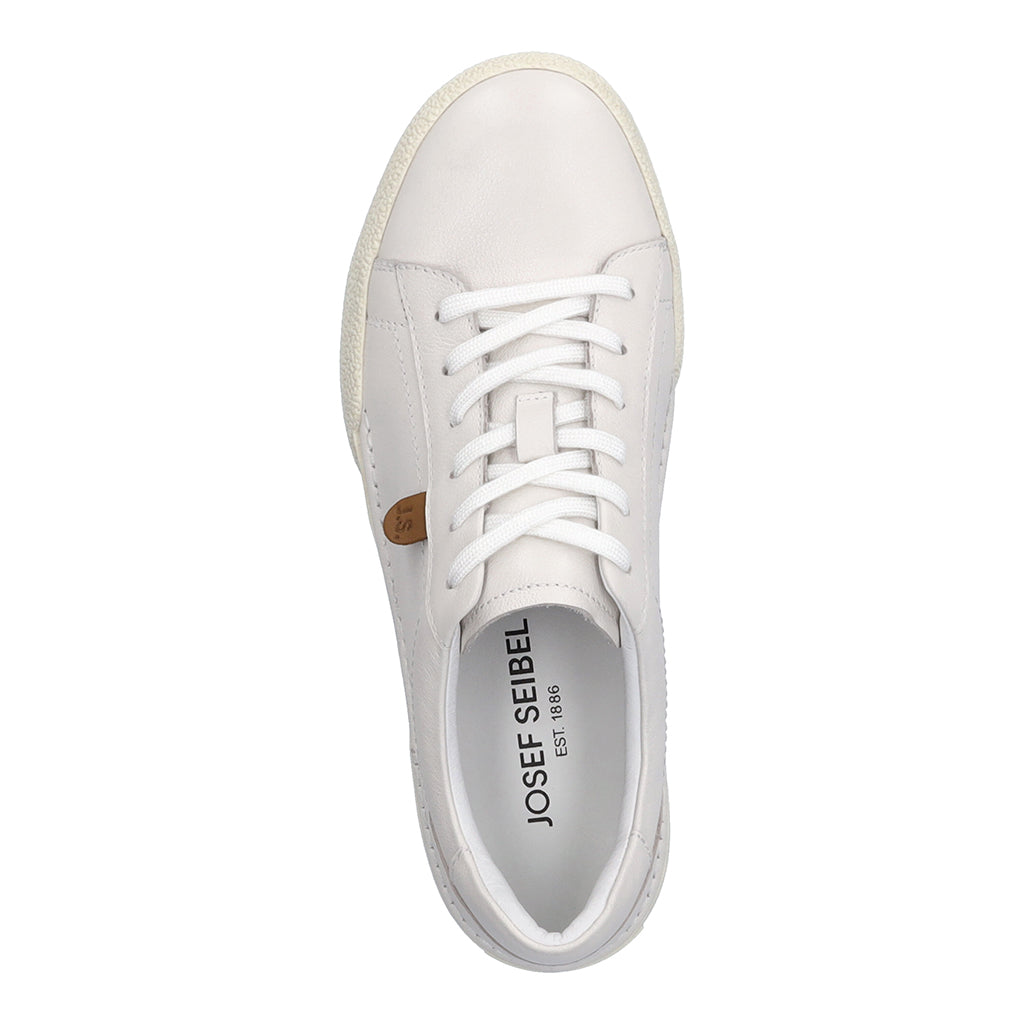 Josef Seibel Claire 01 Ladies White Leather Lace Up Shoes