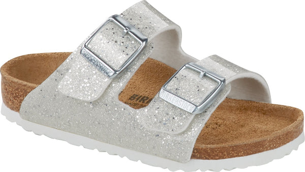 Birkenstock 1015563 Arizona Kids BF Cosmic Sparkle Narrow White Buckle Sandals
