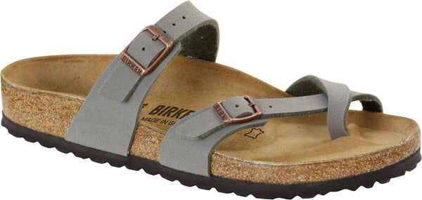 Birkenstock Mayari BFBC 71071 Ladies Stone Textile Arch Support Slip On Sandals