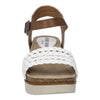 Josef Seibel Clea 16 Ladies White Multi Leather Buckle Sandals