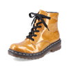 Rieker 76240-68 Ladies Yellow Patent Zip & Lace Up Ankle Boots