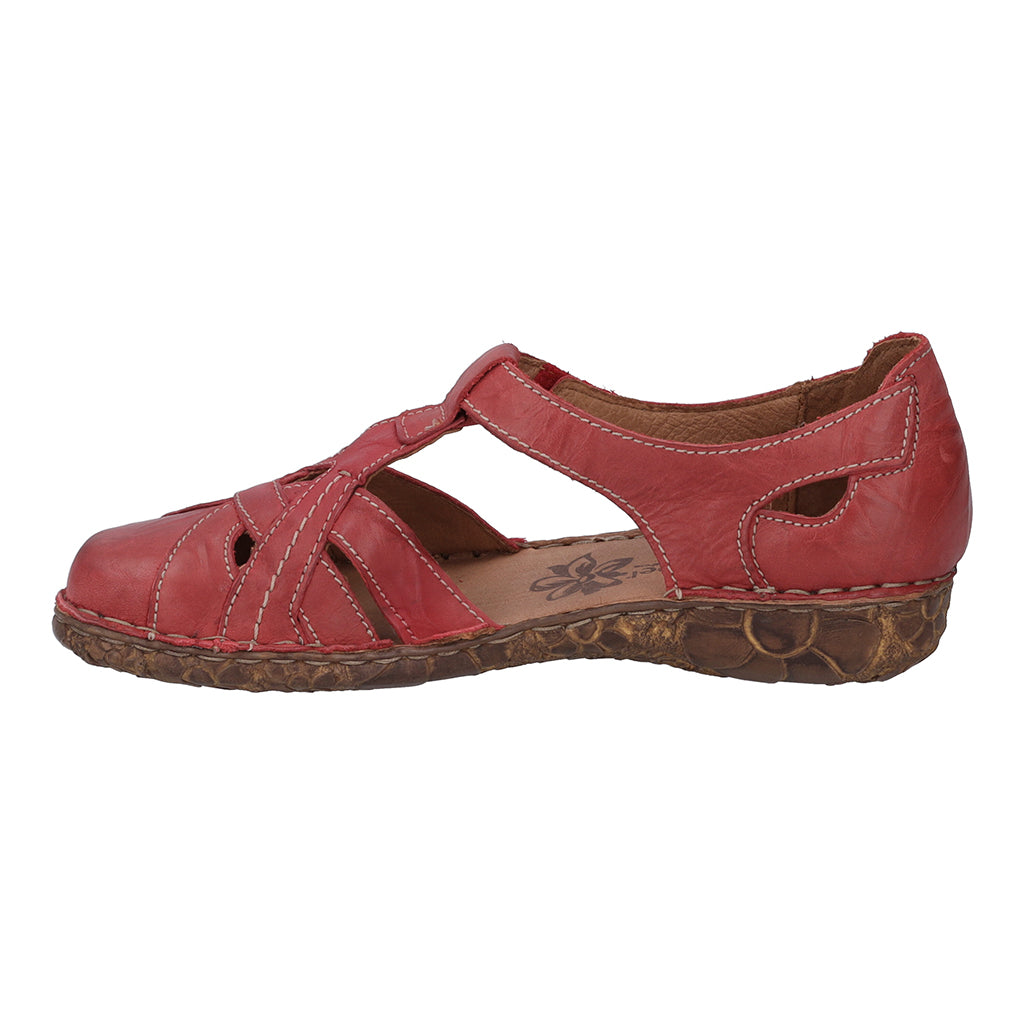 Josef Seibel Rosalie 29 Hibiscus Red Leather Summer Shoes