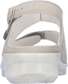 Waldlaufer 811004 324 070 Merle Ladies Silver Nubuck Arch Support Touch Fastening Sandals
