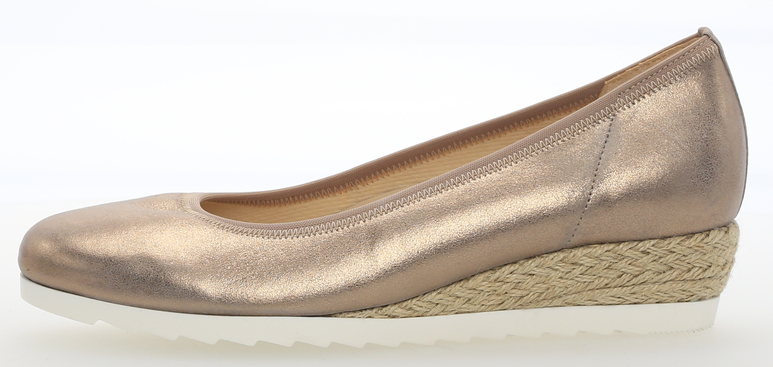 Gabor 82.641.62 Silk Metallic Ladies Leather Slip On Shoe