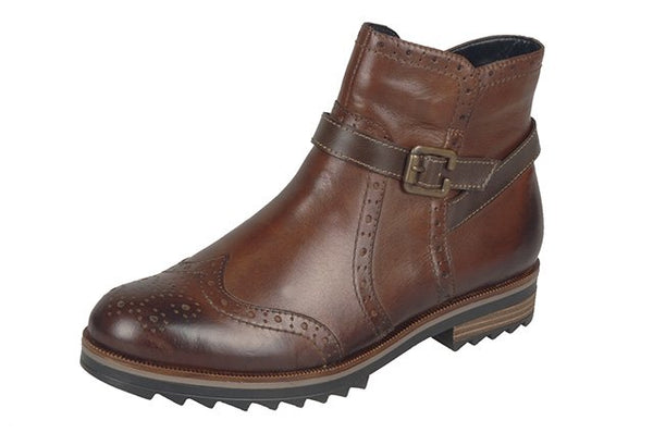 Remonte R2278-24 Brown Leather Ankle Boots - elevate your sole