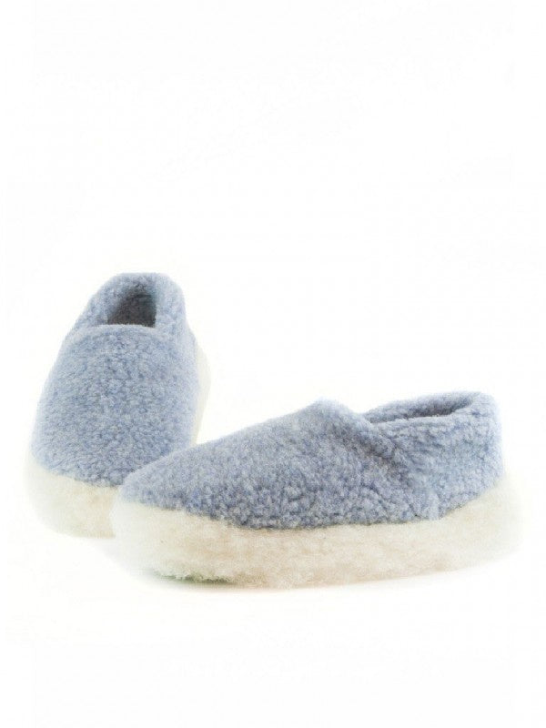 Yoko Full Unisex Light Blue Wool Slippers