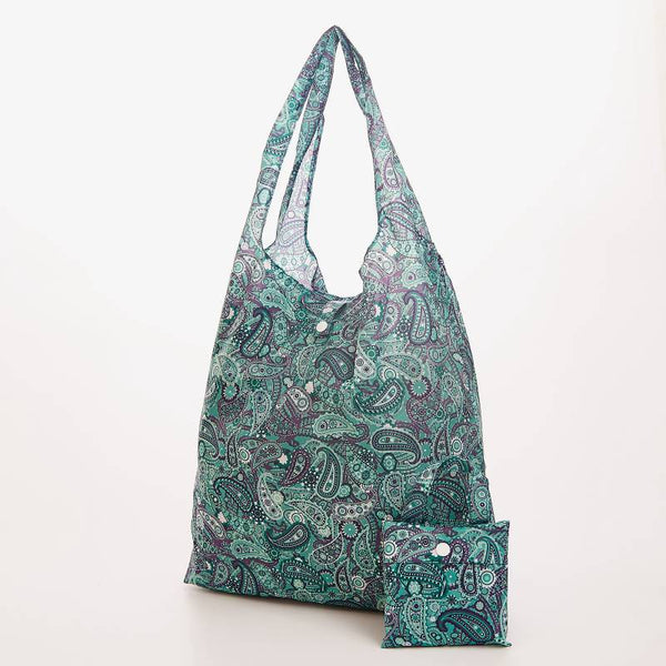 Eco Chic A39 Paisley Green Recycled Plastic Shopper