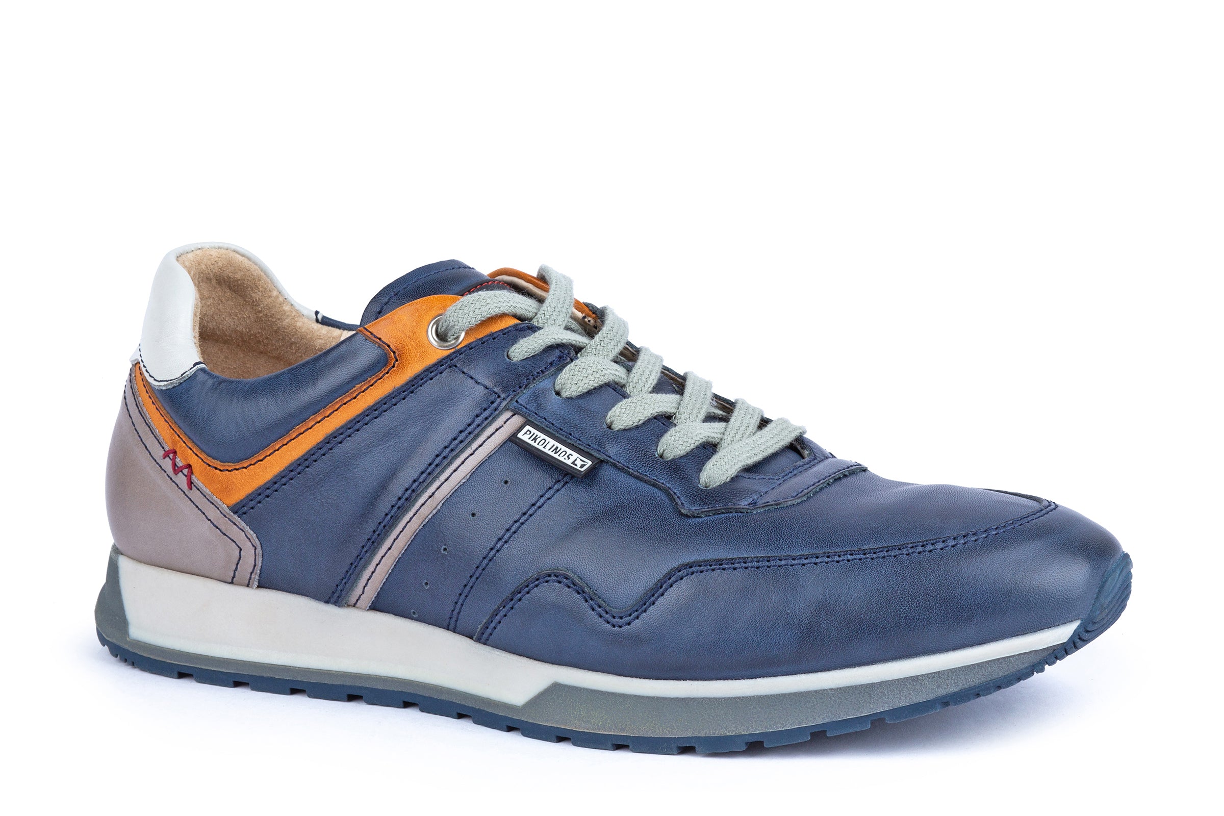 Pikolinos Cambil M5N-6319 Mens Blue Leather Lace Up Shoes