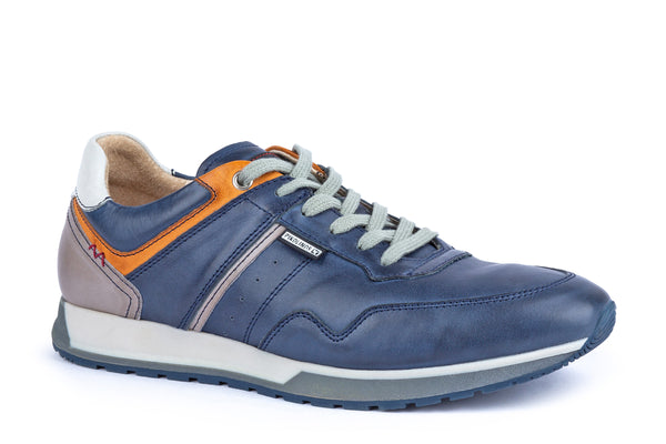Pikolinos Cambil M5N-6319 Mens Blue Leather Lace Up Shoes