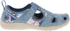 Free Spirit Cleveland Ladies Blue Multi Suede & Textile Touch Fastening Shoes